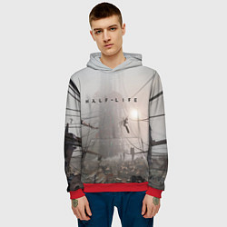 Толстовка-худи мужская HALF-LIFE, цвет: 3D-красный — фото 2