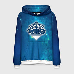 Толстовка-худи мужская Doctor Who, цвет: 3D-белый