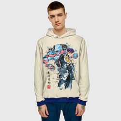 Толстовка-худи мужская Приключения ДжоДжо, цвет: 3D-синий — фото 2