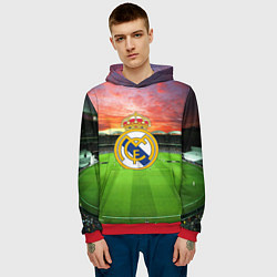 Толстовка-худи мужская FC Real Madrid, цвет: 3D-красный — фото 2