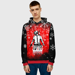 Толстовка-худи мужская PUBG, цвет: 3D-красный — фото 2