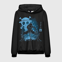 Толстовка-худи мужская One Piece, цвет: 3D-черный