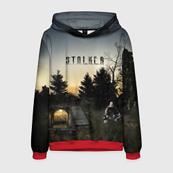 Толстовка-худи мужская СТАЛКЕР 1, цвет: 3D-красный