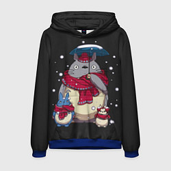 Толстовка-худи мужская My Neighbor Totoro, цвет: 3D-синий