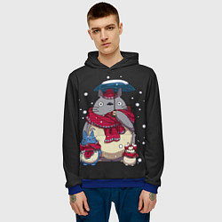 Толстовка-худи мужская My Neighbor Totoro, цвет: 3D-синий — фото 2