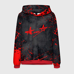 Толстовка-худи мужская АлисА, цвет: 3D-красный