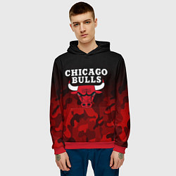 Толстовка-худи мужская CHICAGO BULLS, цвет: 3D-красный — фото 2