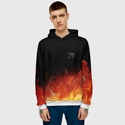 Толстовка-худи мужская Ведьмак сериал, цвет: 3D-белый — фото 2