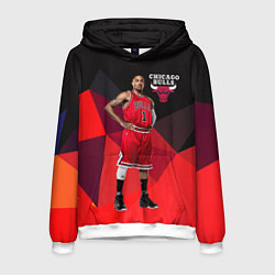 Толстовка-худи мужская Chicago Bulls, цвет: 3D-белый