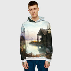 Толстовка-худи мужская STALKER, цвет: 3D-белый — фото 2