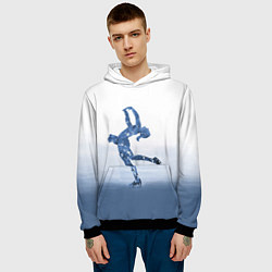 Толстовка-худи мужская Фигурное катание, цвет: 3D-черный — фото 2