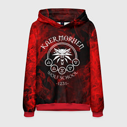 Толстовка-худи мужская ВЕДЬМАК, цвет: 3D-красный