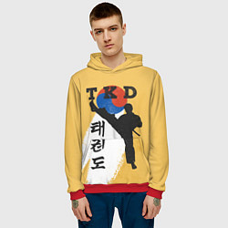 Толстовка-худи мужская TKD, цвет: 3D-красный — фото 2