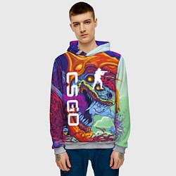 Толстовка-худи мужская CS GO HYPERBEAST, цвет: 3D-меланж — фото 2