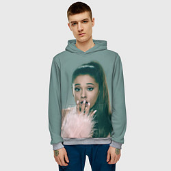 Толстовка-худи мужская Ariana Grande Ариана Гранде, цвет: 3D-меланж — фото 2