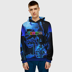 Толстовка-худи мужская Terraria, цвет: 3D-синий — фото 2