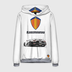 Толстовка-худи мужская Koenigsegg, цвет: 3D-меланж