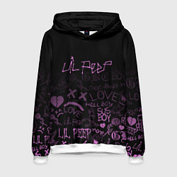Толстовка-худи мужская LIL PEEP, цвет: 3D-белый