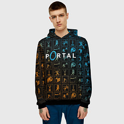 Толстовка-худи мужская PORTAL, цвет: 3D-черный — фото 2