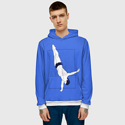 Толстовка-худи мужская Dive, цвет: 3D-белый — фото 2