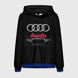 Толстовка-худи мужская AUDI, цвет: 3D-синий