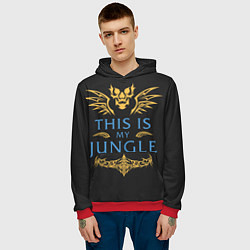 Толстовка-худи мужская This is my Jungle, цвет: 3D-красный — фото 2