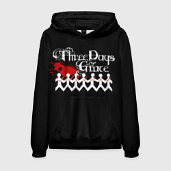Толстовка-худи мужская Three days grace, цвет: 3D-черный