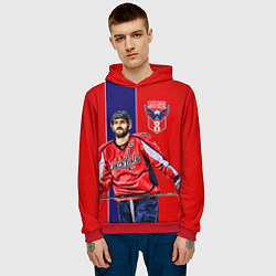 Толстовка-худи мужская Ovechkin Capitals, цвет: 3D-красный — фото 2