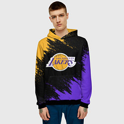 Толстовка-худи мужская LA LAKERS, цвет: 3D-черный — фото 2