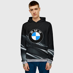 Толстовка-худи мужская BMW, цвет: 3D-меланж — фото 2