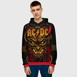 Толстовка-худи мужская ACDC, цвет: 3D-красный — фото 2