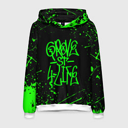 Толстовка-худи мужская GROVE STREET GTA, цвет: 3D-белый
