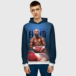 Толстовка-худи мужская Mayweather, цвет: 3D-белый — фото 2