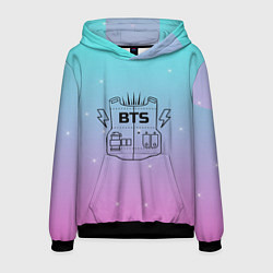 Толстовка-худи мужская BTS, цвет: 3D-черный