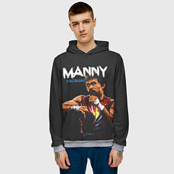 Толстовка-худи мужская Manny, цвет: 3D-меланж — фото 2