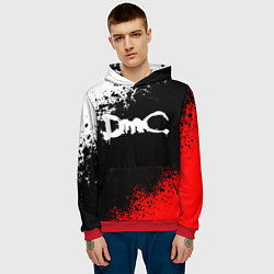 Толстовка-худи мужская DEVIL MAY CRY DMC, цвет: 3D-красный — фото 2
