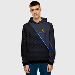 Толстовка-худи мужская PORSCHE, цвет: 3D-черный — фото 2