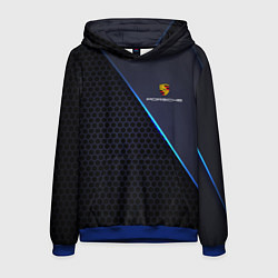 Толстовка-худи мужская PORSCHE, цвет: 3D-синий