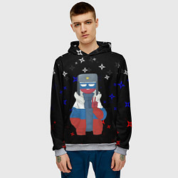Толстовка-худи мужская CountryHumans, цвет: 3D-меланж — фото 2