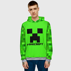 Толстовка-худи мужская MINECRAFT, цвет: 3D-меланж — фото 2