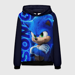 Толстовка-худи мужская SONIC, цвет: 3D-черный
