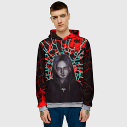 Толстовка-худи мужская Pyrokinesis, цвет: 3D-меланж — фото 2