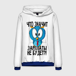 Толстовка-худи мужская Птичка в шоке, цвет: 3D-синий