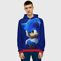 Толстовка-худи мужская SONIC, цвет: 3D-красный — фото 2