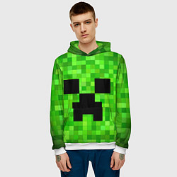 Толстовка-худи мужская MINECRAFT, цвет: 3D-белый — фото 2