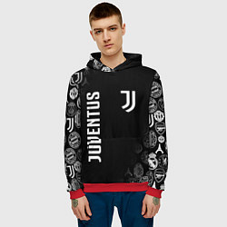 Толстовка-худи мужская JUVENTUS, цвет: 3D-красный — фото 2