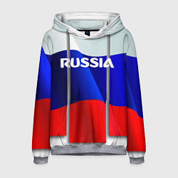 Толстовка-худи мужская Россия, цвет: 3D-меланж