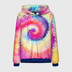 Толстовка-худи мужская Tie Dye vortex, цвет: 3D-синий