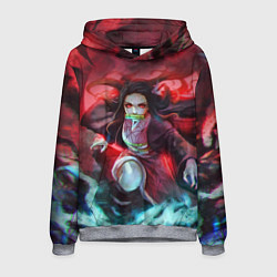 Толстовка-худи мужская KIMETSU NO YAIBA, цвет: 3D-меланж