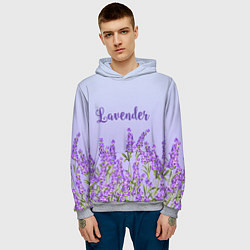 Толстовка-худи мужская Lavander, цвет: 3D-меланж — фото 2